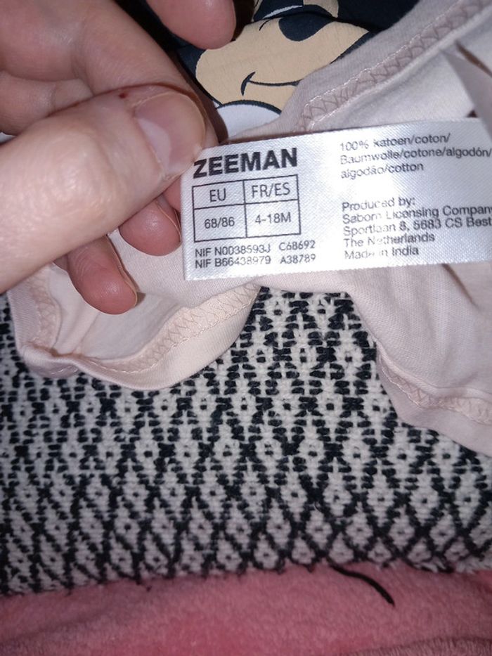 T-shirt zeeman disney mickey minnie taille 18mois 86cm - photo numéro 5