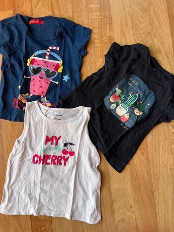 Lot de 3 t-shirts fille à motif taille 3 ans