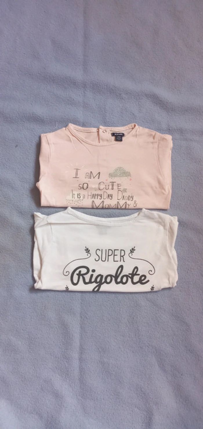 Lot de 2 haut Kiabi taille 24 mois