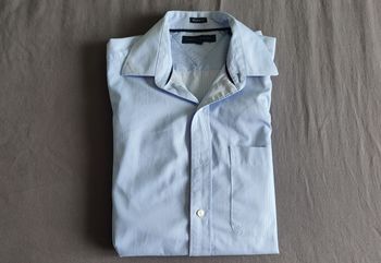 Vêtement Homme Chemise bleu clair bouton manquant Tommy Hilfiger taille XS S 14-1/2 32-33 Regular fi
