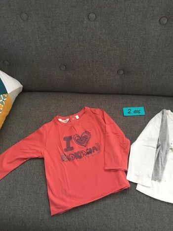 T-shirt manches longues fille 24 mois 