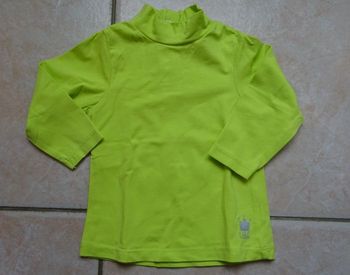 T-shirt à manches longues vert - 6 mois