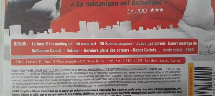 dvd bonus du film ne le dis à personne - photo numéro 3