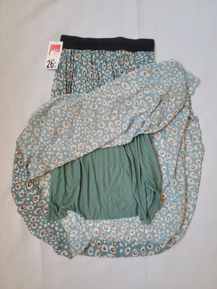 NEUF - Jupe longue taille Unique bleu Leo - photo numéro 3