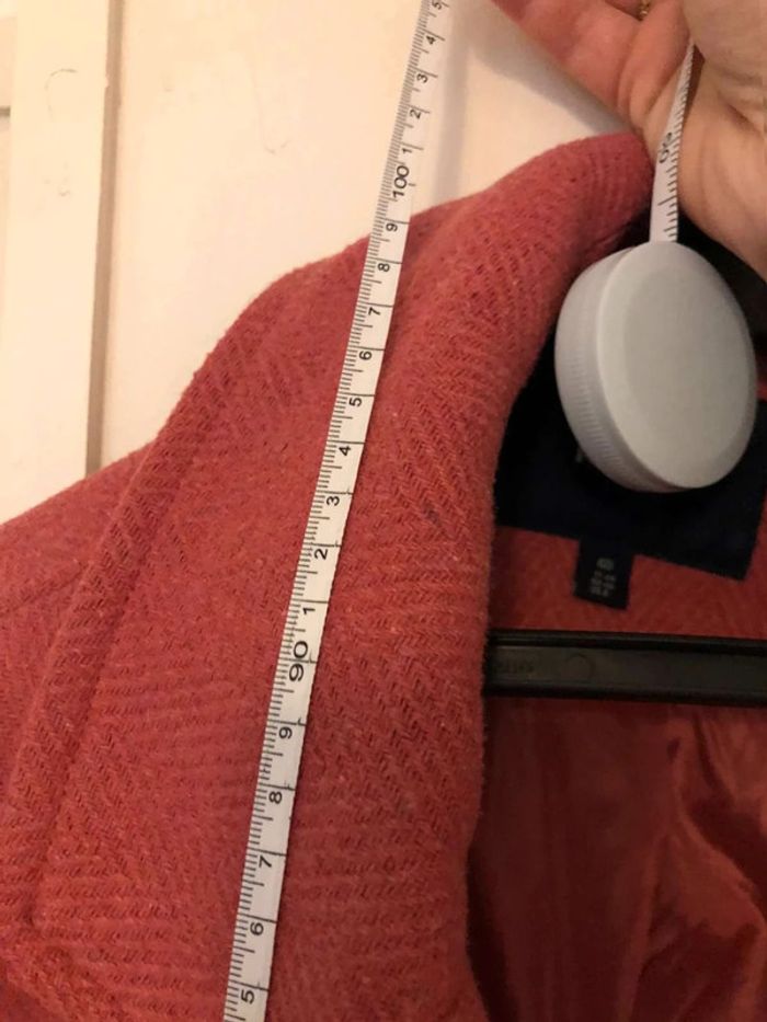Manteau  mi  long  vieux  rose - photo numéro 6