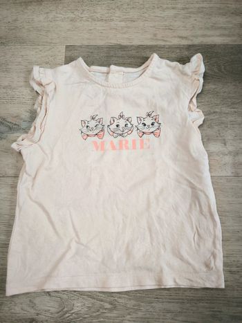 Tee shirt marie Aristochats Disney 18 mois