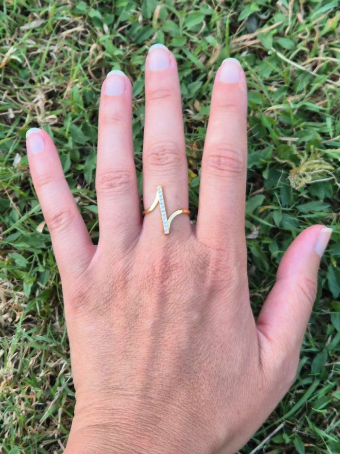Magnifique bague étincelante acier - photo numéro 2