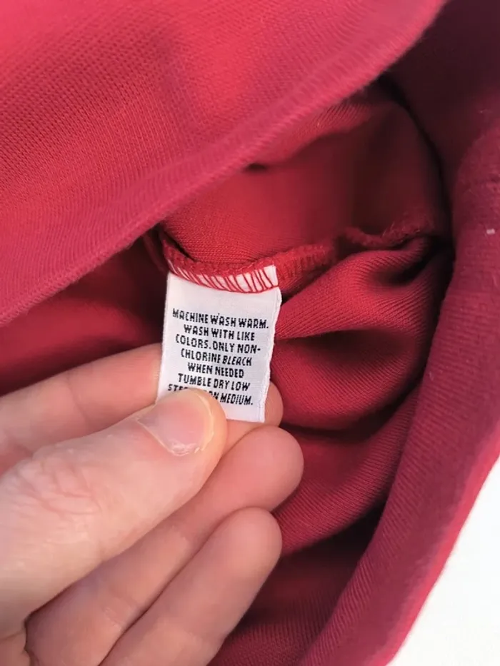 Magnifique Sweat homme polo golf taille L rouge logo bleu marine excellent état - photo numéro 8