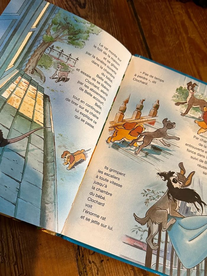 Livre ancien Walt Disney Mickey club du livre La belle et le Clochard chiens - photo numéro 5