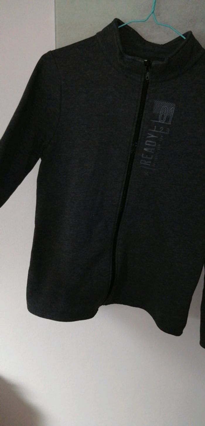 Veste jogging zippée anthracite - photo numéro 4