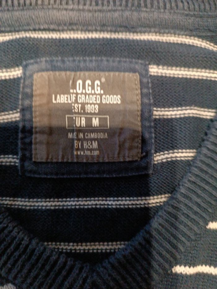 Pull rayé logg H&M M - photo numéro 3