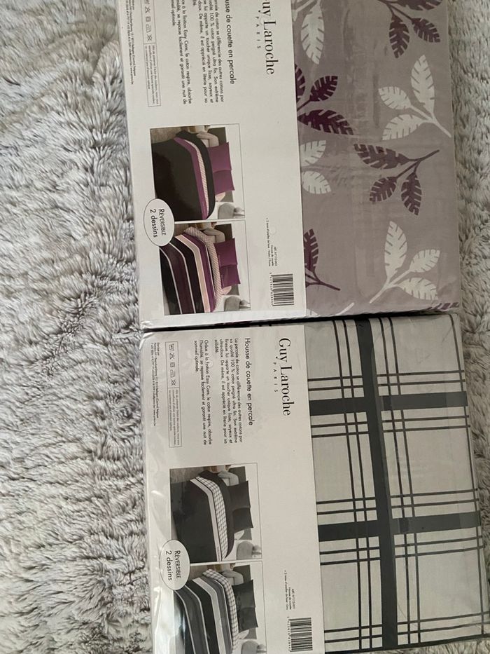 2 parure de lit 240/220 Guy Laroche 100% percale de coton neuves - photo numéro 5