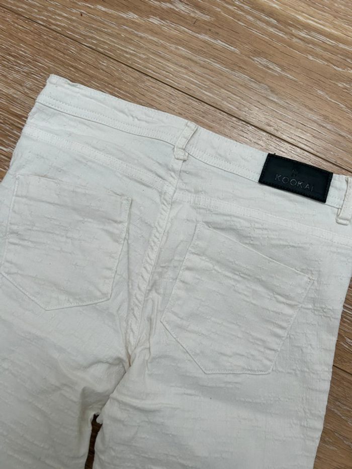 Jeans blanc kookai slim piquée fermetures chevilles - photo numéro 5