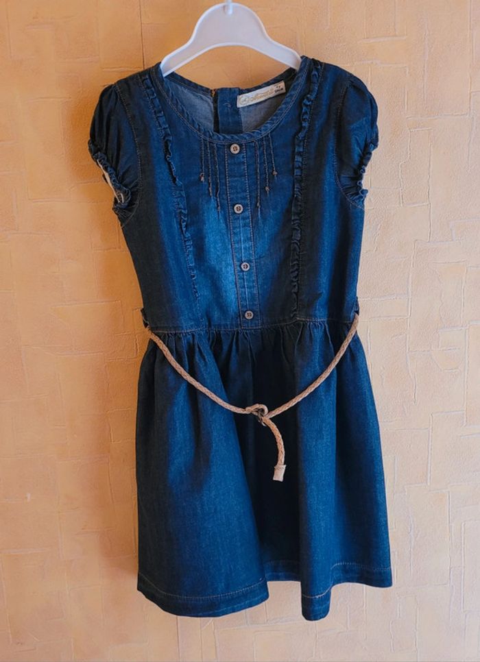 Jolie robe en jean fille (légère) - photo numéro 2
