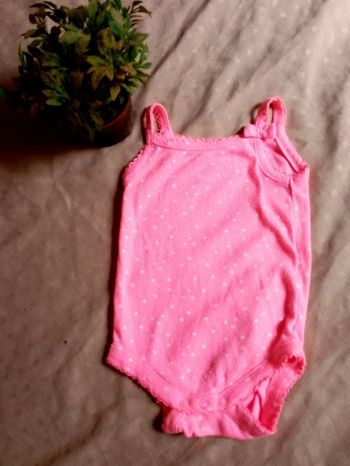 Bodie a bretelles,rose à pois blanc , fille, 6 mois, Gemo