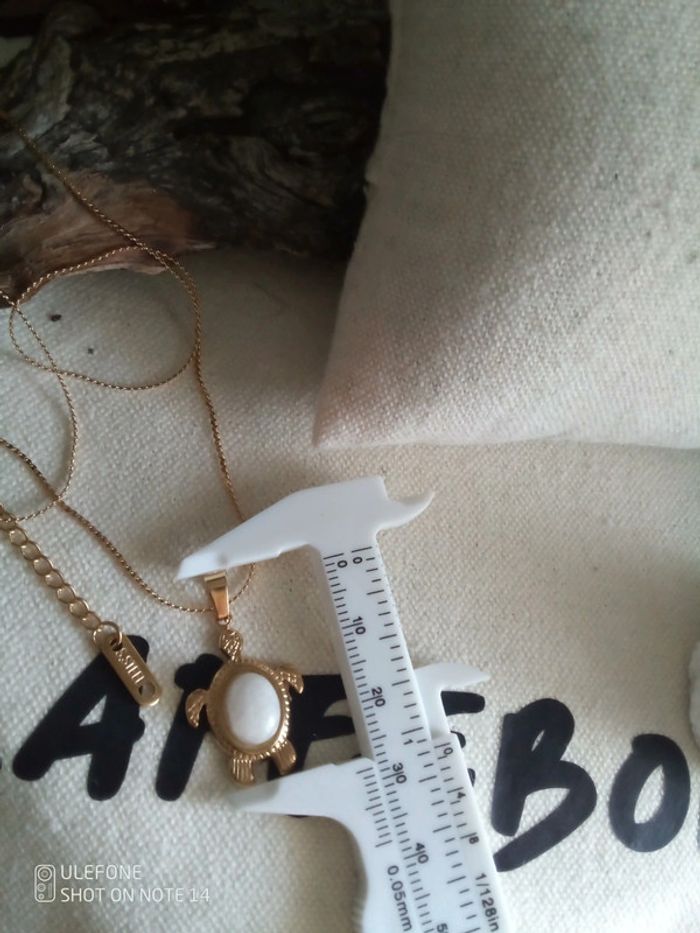 Collier tortue et pierre de lune - photo numéro 3
