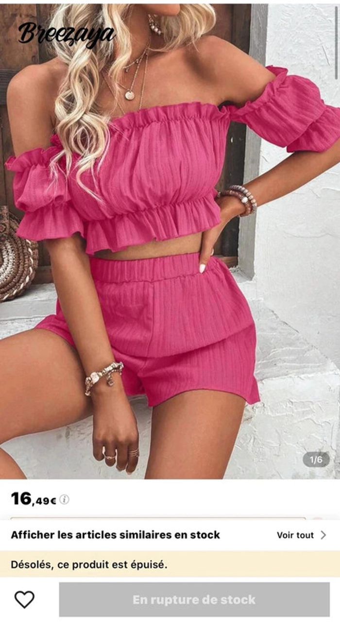 Ensemble été rose femme TM/ 38 - photo numéro 8