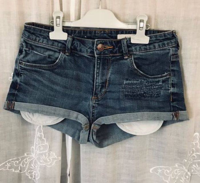 h&amp;m short jean femme taille basse
