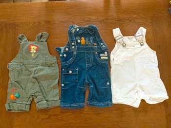 Lot de 3 salopettes en 3 mois
