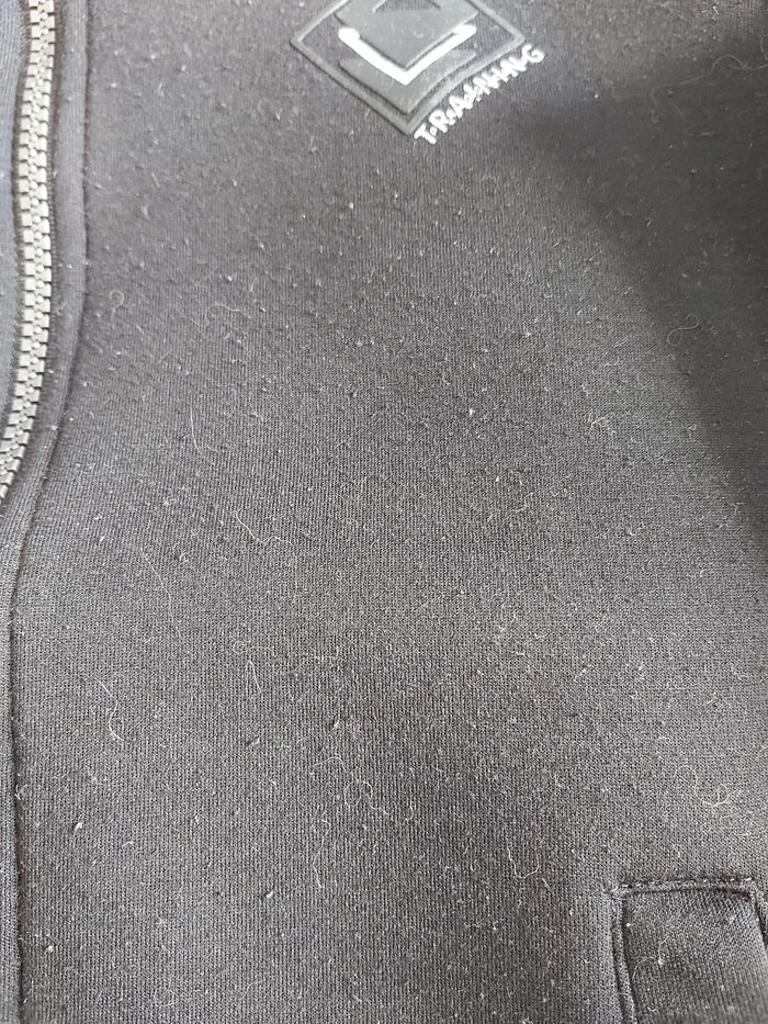 Veste noire et grise à capuche 10 ans - photo numéro 3