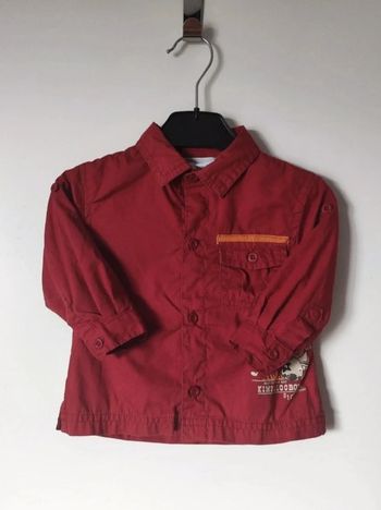 Chemise rouge bordeaux / Kimbaloo - 6 mois
