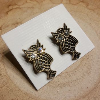 Boucles d'oreilles hiboux neuves