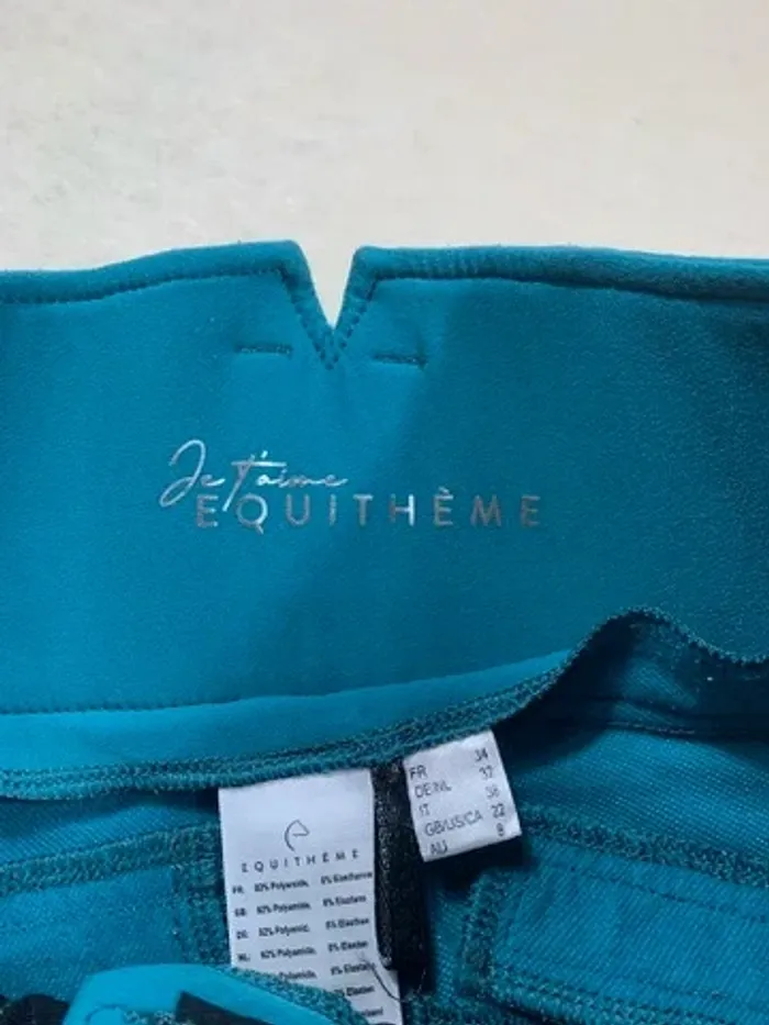 Pantalon Equi-Thème Je t’aime – Bleu – Taille XS – Très bon état - photo numéro 8