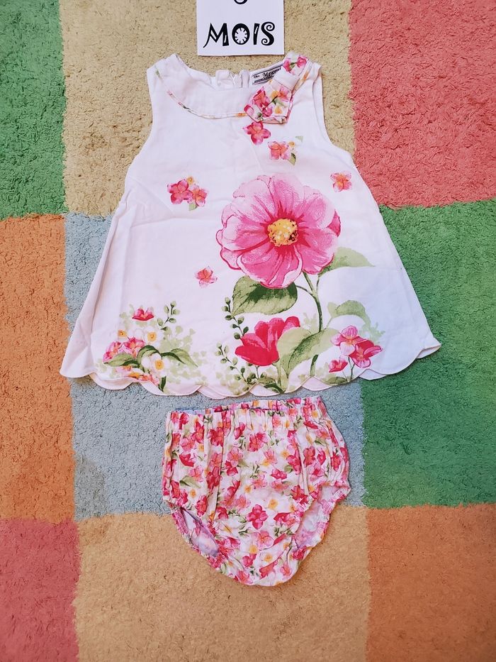 Endemble robe avec culotte- 6 mois - Mayoral - TBE