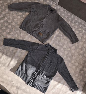 Lot de 2 gilets zippés gris 24 mois