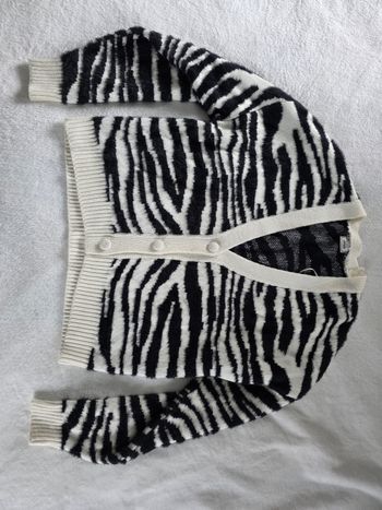 Cardigan doux zèbre