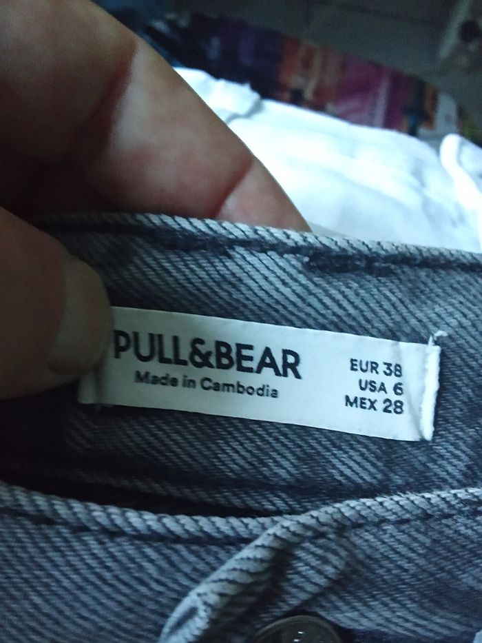 Jeans pull et bear taille 38 couleur gris - photo numéro 8
