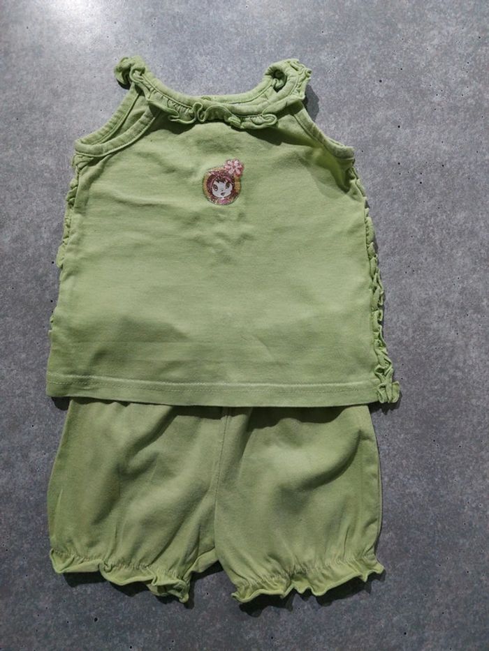 Ensemble vert débardeur short - photo numéro 1
