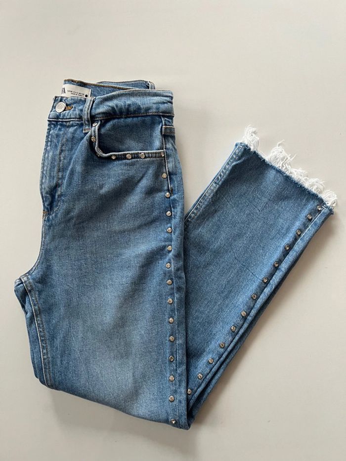 Jean court taille haute taille 36 - Zara