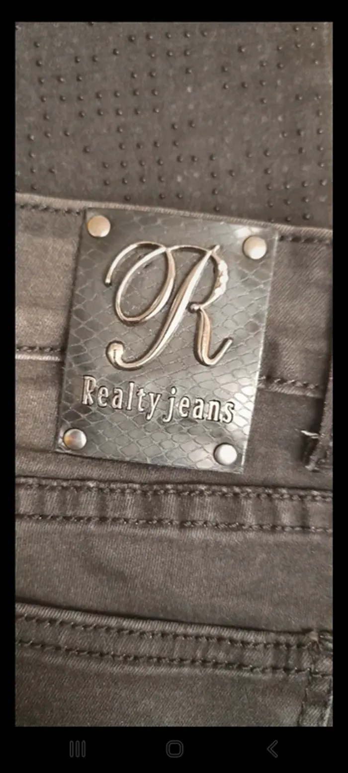 Jean noir avec ornement - photo numéro 7