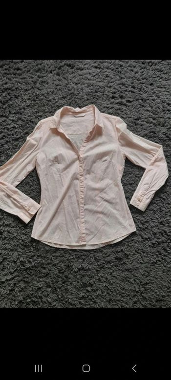 Chemise rose poudrée Camaïeu