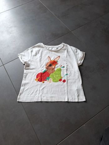 Tee-shirt manches courtes Palomino décor lapin poire 9 ans