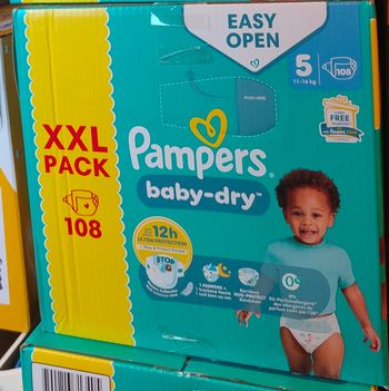 108 couches Pampers Baby dry t5