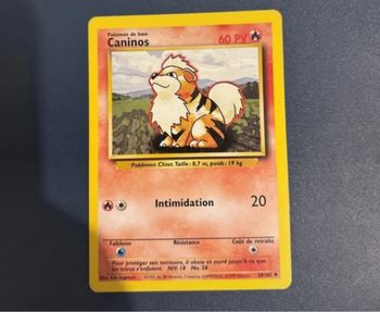 Carte Pokémon Wizards Caninos 28/102 Set de base