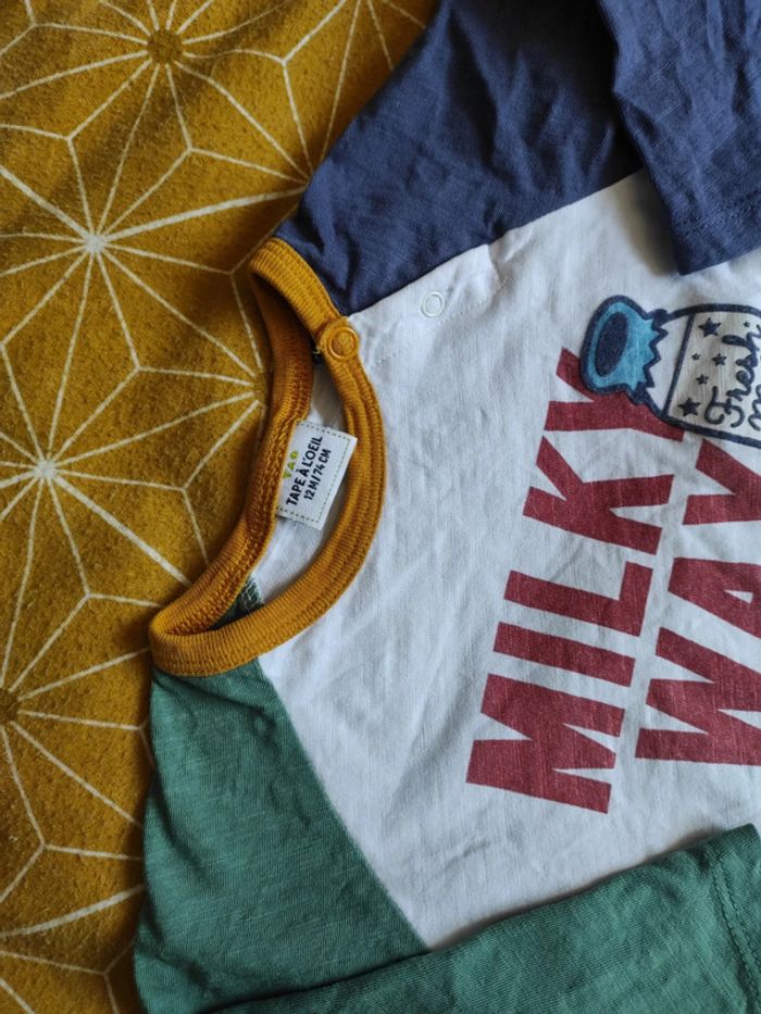 Ensemble tee shirt Manche longue et un manche courte +jeans+chaussures - photo numéro 6