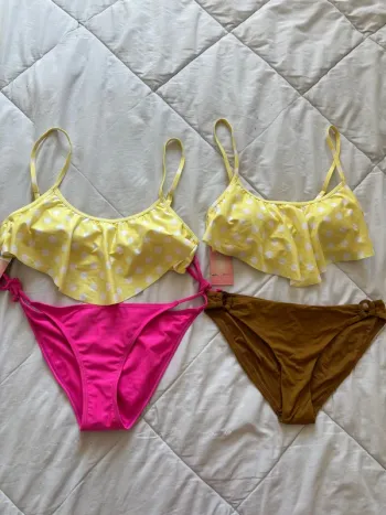 Lot 4 maillots haut bas ensemble bikini Penti ardene jaune rose marron taille M/38 neuf