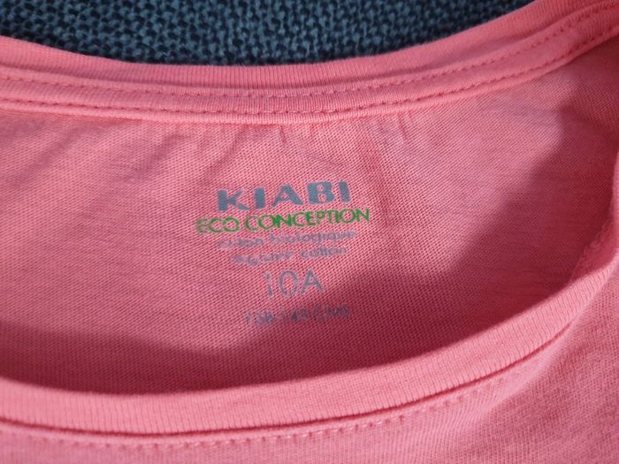 Pull fin t-shirt à manches longues fille 10 ans rose chats - photo numéro 2