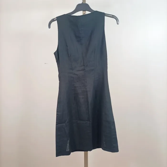 Robe bleu marine fluide H&M taille 38 sans manches col rond A886 - photo numéro 7