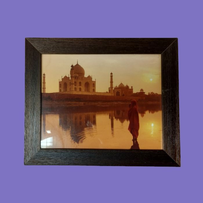 Cadre Photo Mural Taj Mahal Coucher de Soleil Inde Voyage Évasion Bon État