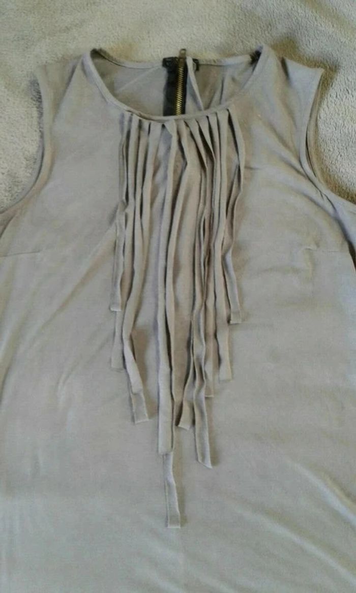Robe tunique grise effet peau de pêche Taille unique (36-38) - photo numéro 2