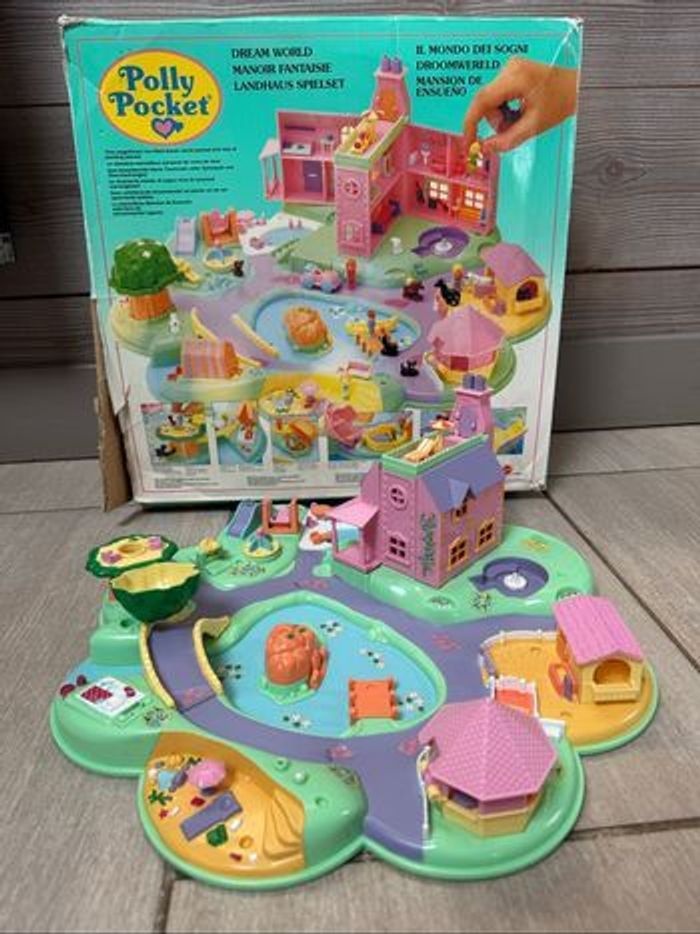 Polly Pocket Dream World 1991 Manoir Fantaisie avec boîte d’origine (sans figurines) - photo numéro 2