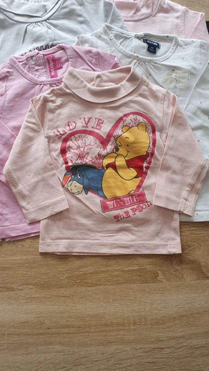 Lot de 5 tee-shirts manches longues 6 mois - photo numéro 2