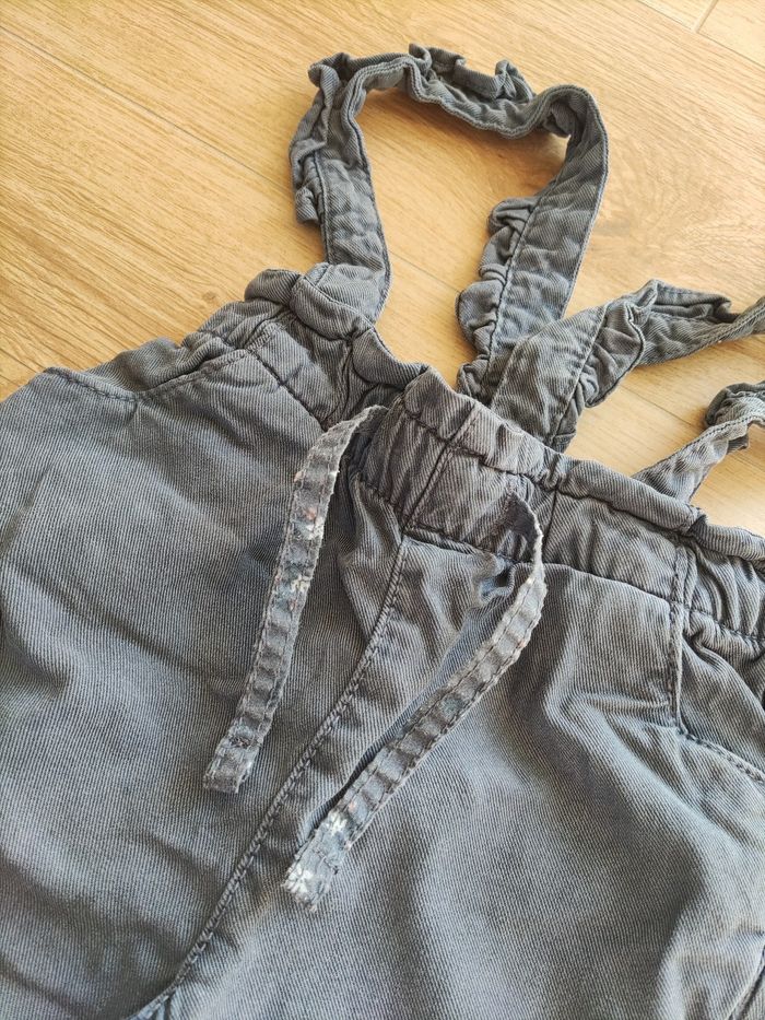 Pantalon à bretelles bleu/ gris Tape à l'oeil 36 mois - photo numéro 2
