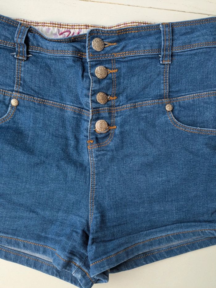Short en jeans T38 : high waist - photo numéro 2