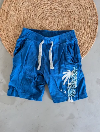 Short bleu garçon léger 2 ans