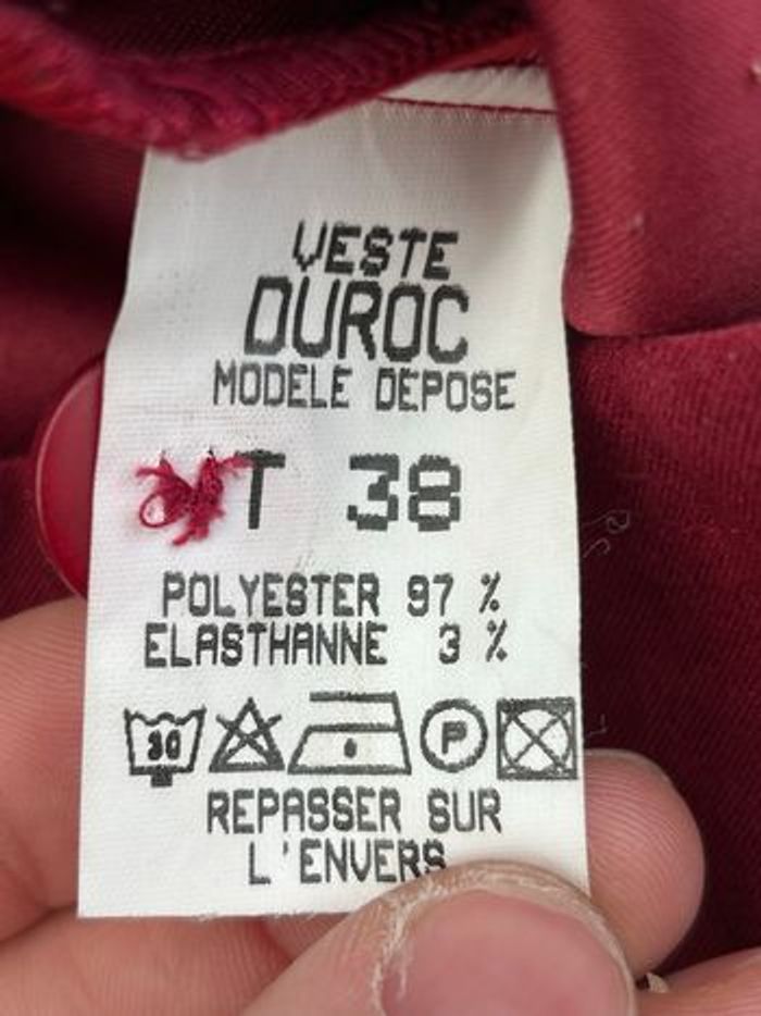 Veste rouge Duroc en velours – taille 38 - photo numéro 4